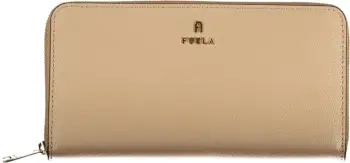 Portofol FURLA Camelia XL Zip Around femra, bezhe
