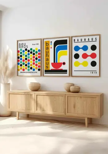 Pikturë dekorative me kornizë MDF (3 copë), Wallity, Huhu526, 20x30cm