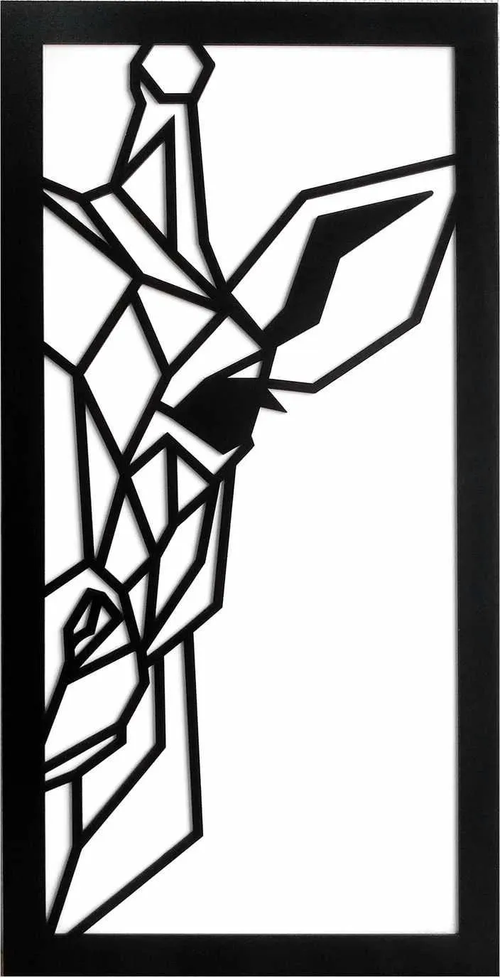Pikturë dekorative me kornizë MDF Wallity, Aroha, e zezë dhe e bardhë, 35x68cm - 3