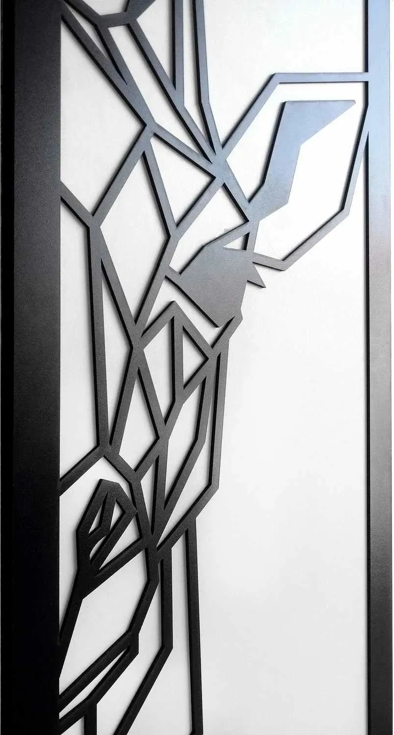 Pikturë dekorative me kornizë MDF Wallity, Aroha, e zezë dhe e bardhë, 35x68cm - 5