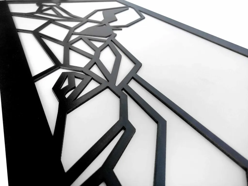 Pikturë dekorative me kornizë MDF Wallity, Aroha, e zezë dhe e bardhë, 35x68cm - 6