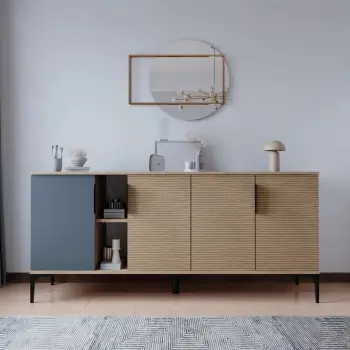 Konsol Skye Decor, ngjyrë lis dhe antracit, 180x79x40cm
