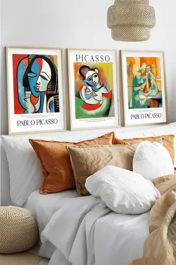 Set pikturash dekorative me kornizë, MDF, shumëngjyrëshe, Wallity, Huhu543, 50x70cm (3 copë)