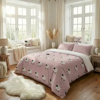 Set mbulesë për jorgan king size, ngjyrë rozë, me dele, L'Essentiel Linge de Maison