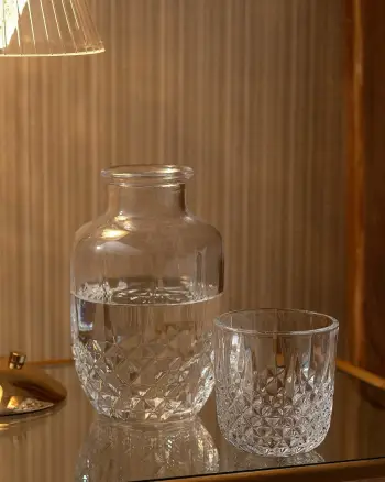 Shishe qelqi Hermia Concept, karafë uji, transparente