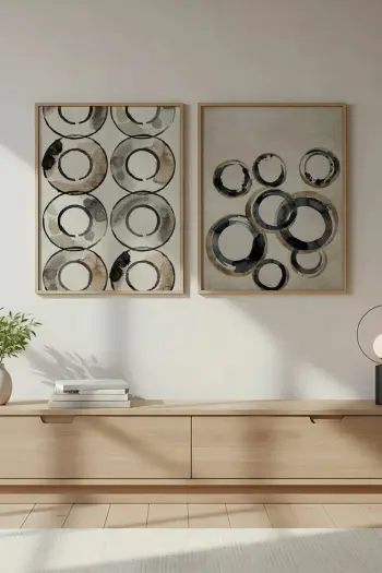 Pikturë dekorative me kornizë MDF (2 copë), Wallity, Huhu713, 20x30cm