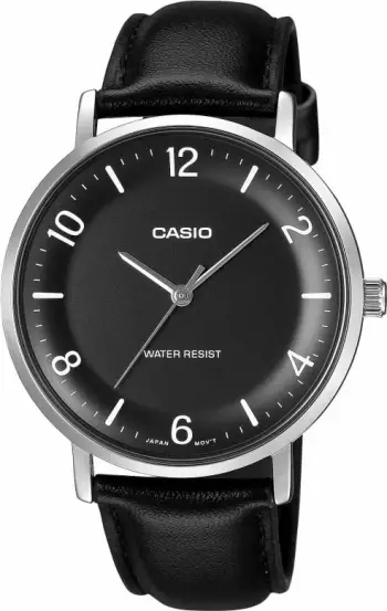 Orë dore për meshkuj Casio, e zezë