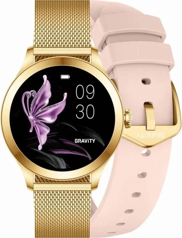 Smartwatch Gravity për femra, gold - 1