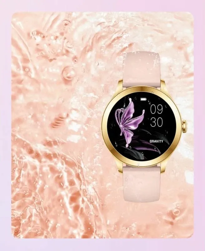 Smartwatch Gravity për femra, gold - 17
