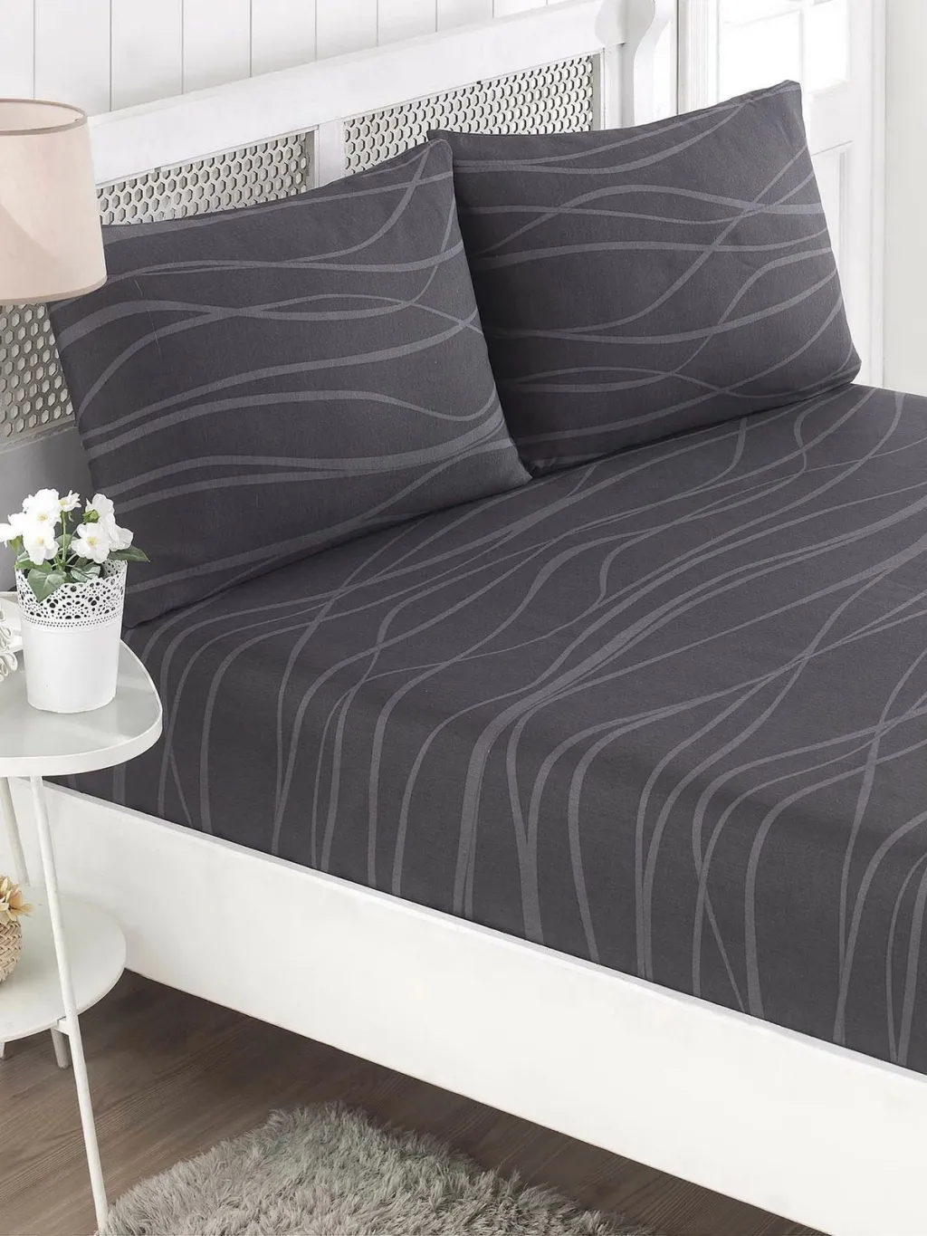 Set çarçafësh dopio, ngjyrë gri, L'Essentiel Linge de Maison - 1