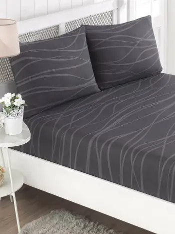 Set çarçafësh dopio, ngjyrë gri, L'Essentiel Linge de Maison