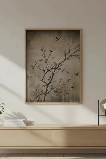 Pikturë dekorative me kornizë MDF, Wallity, Huhu722, 40x60 cm