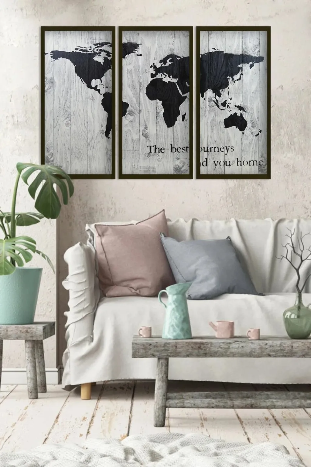 Pikturë dekorative me kornizë MDF (3 copë), Wallity, Artsmdfdkset12 - 1