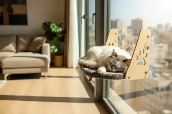 Shtrat për kafshë, montim në dritare, ngjyrë antracit, Paws & Whiskers