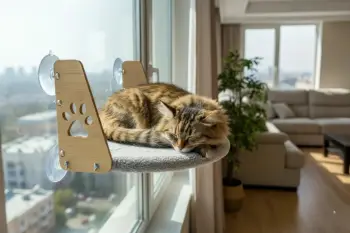 Shtrat për kafshë, Paws & Whiskers, shtrat dritareje, ngjyrë gri