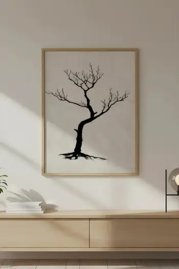 Pikturë dekorative me kornizë, MDF, Wallity, Huhu733, 20x30cm