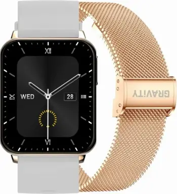 Smartwatch Gravity për femra, gri/rozë gold