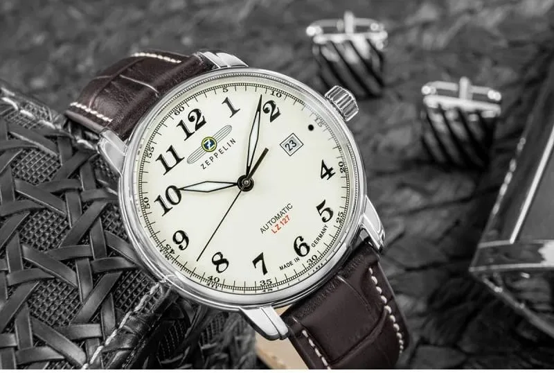 Orë dore për meshkuj Zeppelin, krem - 5