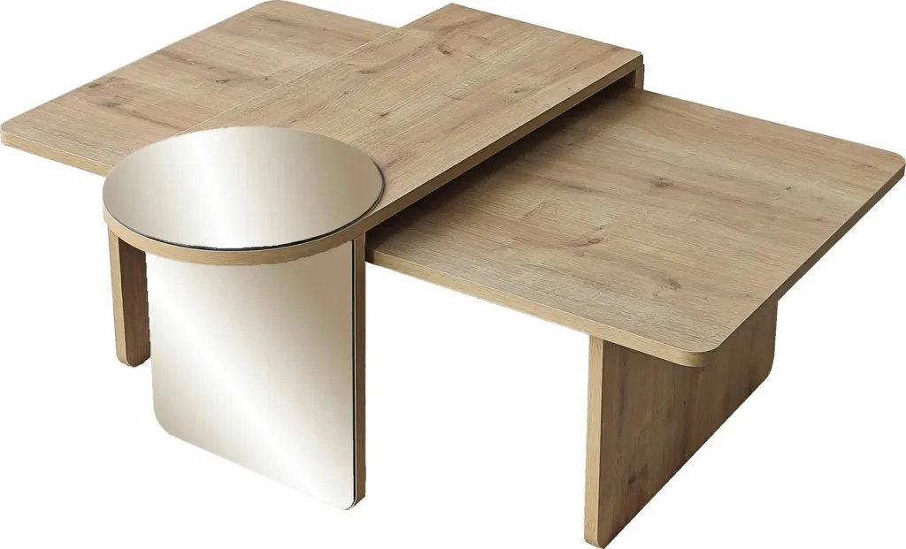 Set tavolinash kafeje Skye Decor, Luna 2, bronzie, sapphire oak - 9