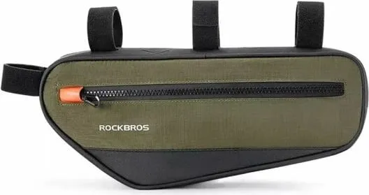 Çantë kornize për biçikletë Rockbros, gjelbër e zezë - 1