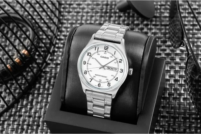 Orë dore për meshkuj CASIO, argjend - 5