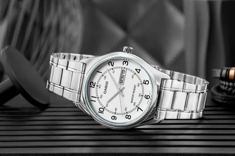 Orë dore për meshkuj CASIO, argjend - 6