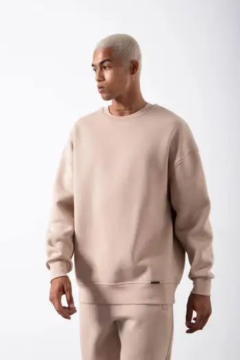 Bluzë e trashë për meshkuj, ngjyrë bezhë, Jumeon, 46416