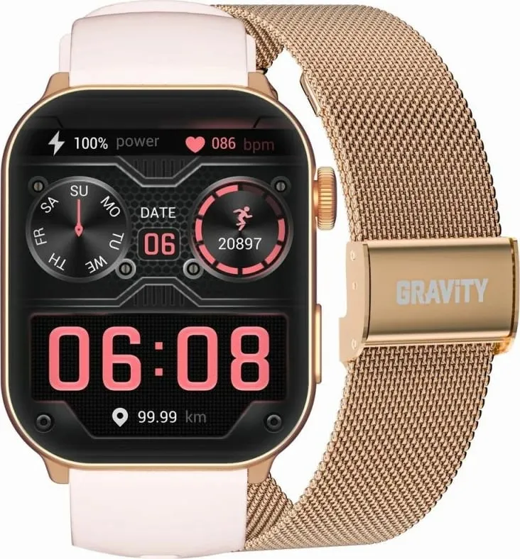 Smartwatch për femra Gravity, rozë - 1