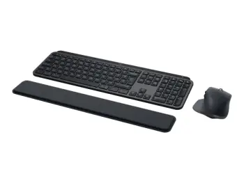 Logitech MX Keys S Combo - keyboard and mouse set - QWERTZ - Swiss - graphite - with Palm Rest
