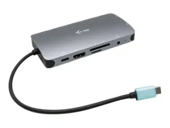 i-Tec USB-C Metal Nano Dock HDMI/VGA with LAN + Power Delivery 100 W - docking station - USB-C / Thunderbolt 3 - VGA, HDMI - 1GbE