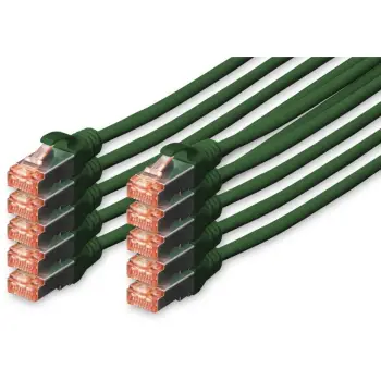 Kabllo për rrjet DIGITUS Cat6 S/FTP Patch Cable / 10 pcs / 0.25m – Gjelbër