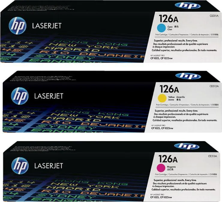 Toner HP CF341A, 1000 faqe, cian/magenta/e verdhë - 1