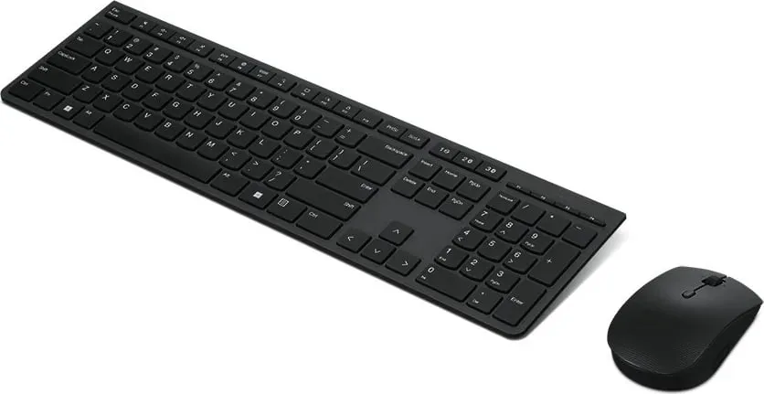 Tastierë + maus wireless Lenovo Professional Rechargeable Combo, e zezë - 2