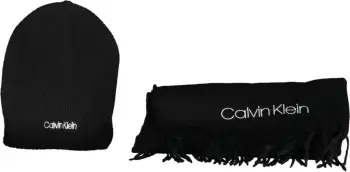 Shall dhe kapelë Calvin Klein meshkuj, të zeza