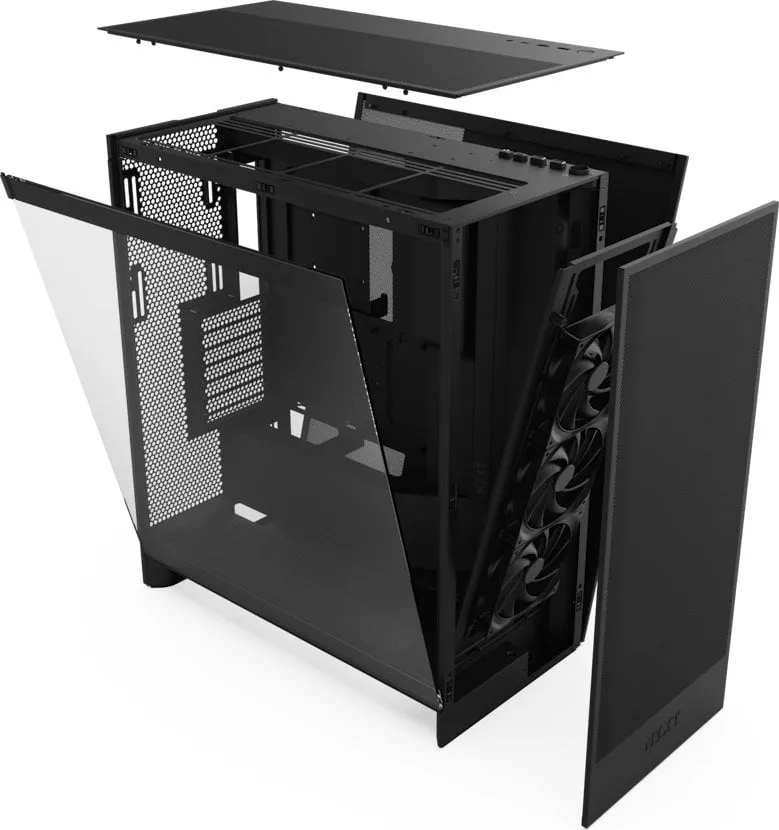 Kasë Nzxt H7 Flow, e zezë, Midi Tower - 7
