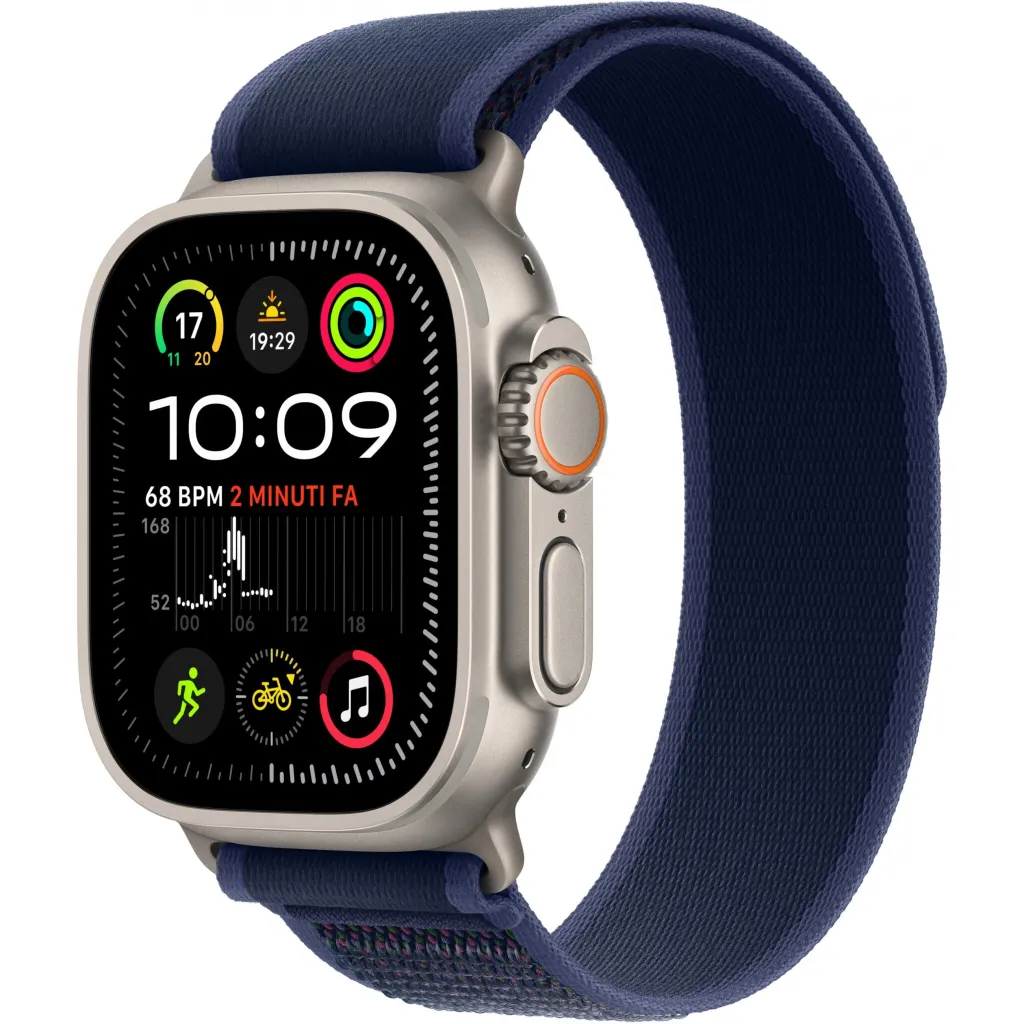 Apple Watch Ultra 2 / GPS + Cellular / 49mm / Natural Titanium Case with Blue Trail Loop – S / M - 1