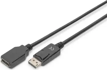 Kabllo Digitus DisplayPort në DisplayPort, 2 m, e zezë