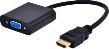 Konvertues HDMI Gembird D-Sub (VGA) 0.15m (A-HDMI-VGA-04), e zezë