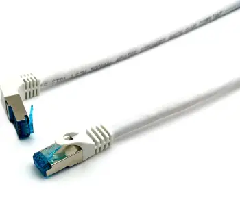 Kabllo rrjeti Cat6a Equip 2m, S/FTP, RJ-45 drejt-kënd, e bardhë
