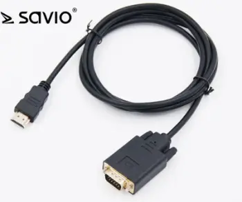 Kabllo Savio HDMI- VGA,1.8m, e zezë