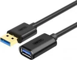 Kabllo USB Unitek USB-A - USB-A (Y-C459GBK), 2m, e zezë - 1