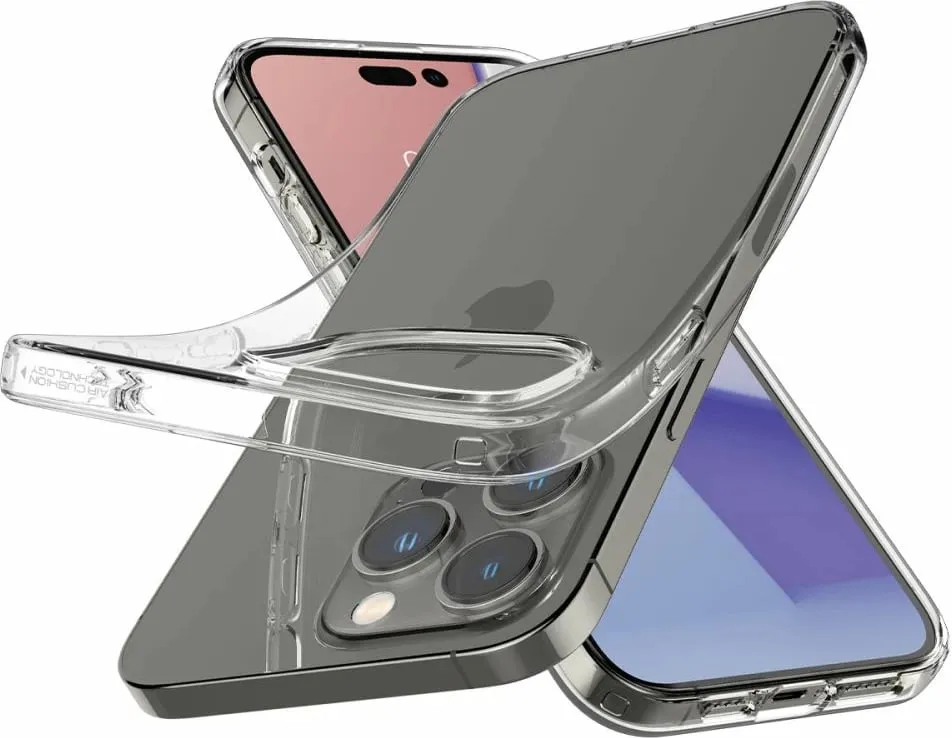 Mbështjellës për iPhone 14 Pro Spigen Liquid Crystal, transparent - 5
