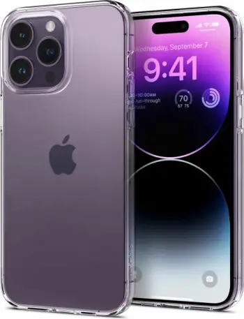 Mbështjellës për iPhone 14 Pro Spigen Liquid Crystal, transparent