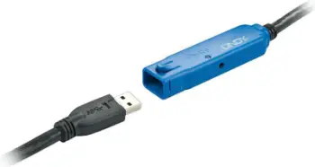 Kabllo Lindy USB-A - USB-A, 10m, e zezë