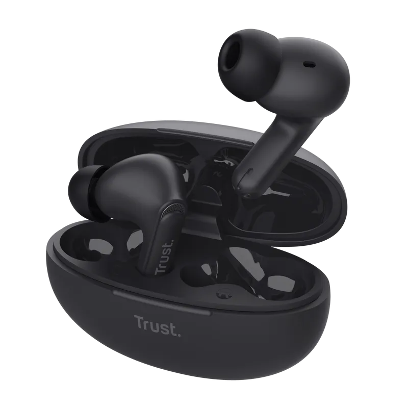 Dëgjuese Trust Yavi Bluetooth, të zeza - 1