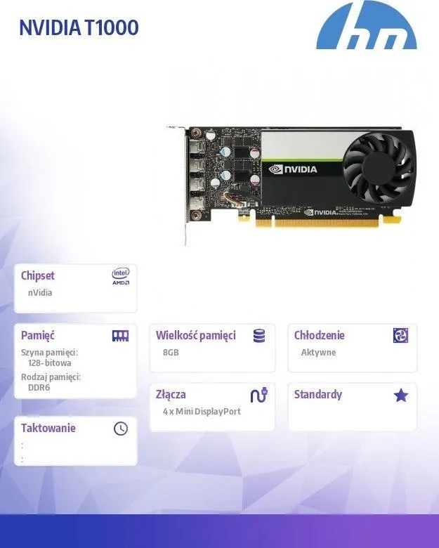 Kartelë grafike HP Quadro T1000 8GB GDDR6 - 1