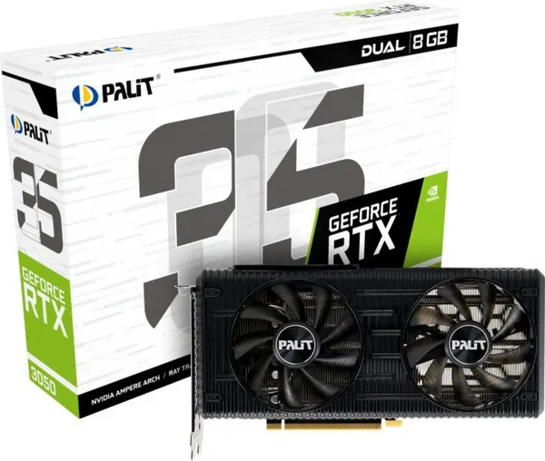 Kartelë grafike Palit GeForce RTX 3050 Dual 8GB GDDR6 - 9