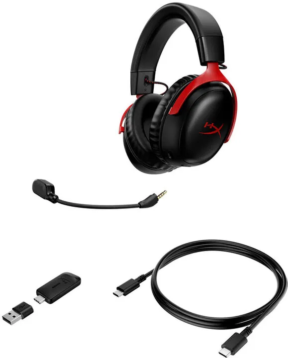 Kufje HyperX Cloud III Wireless, të zeza/ kuqe - 5