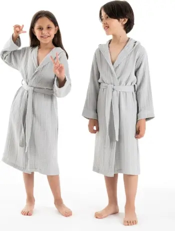 Rrobdeshamber për fëmijë, muslin, ngjyrë gri, Mijölnir