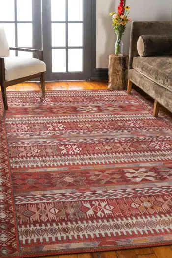Qilim Conceptum Hypnose, Folk Chenille, i kuq, 210x310cm